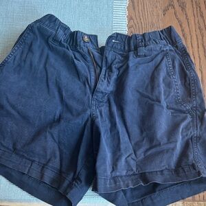Men's Navy Flat Front Shorts